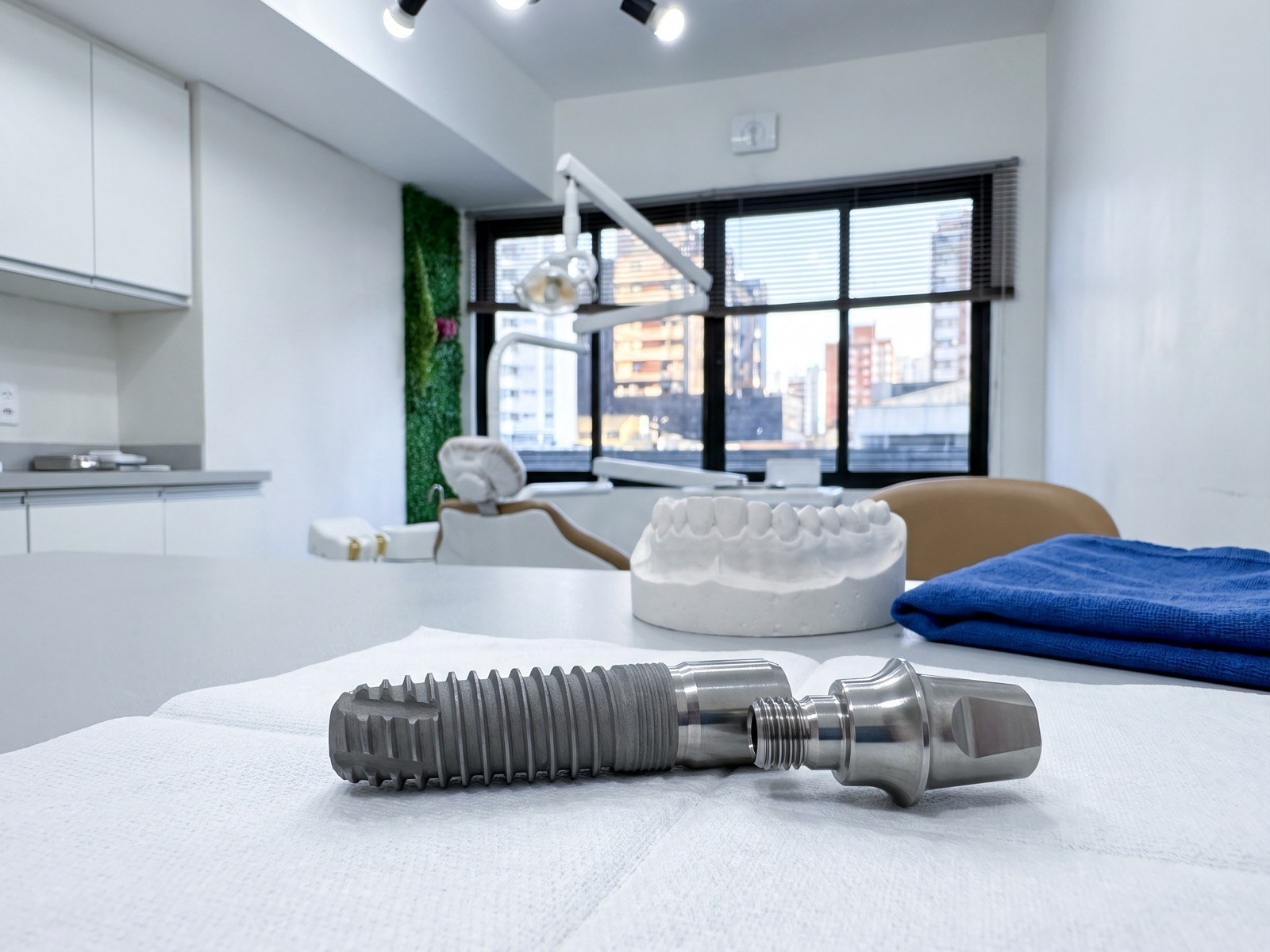 Detalhe clínico do tratamento: Implantes