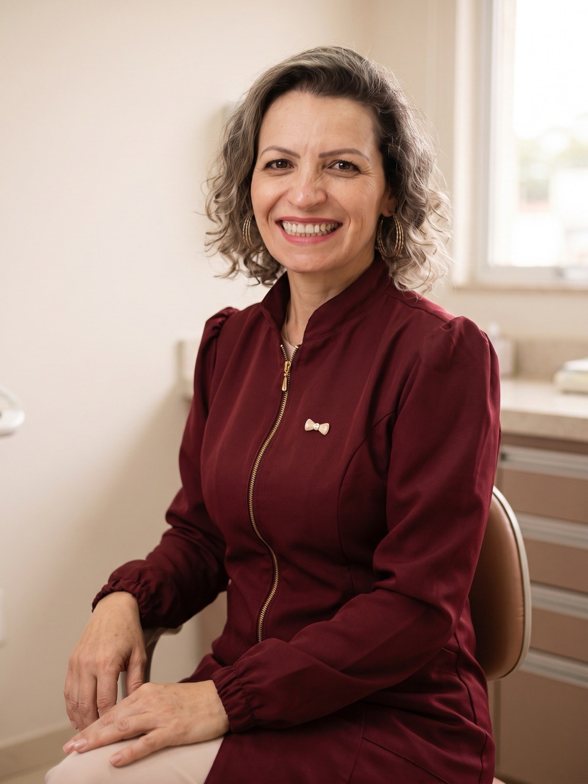 Retrato da cirurgiã-dentista responsável pela Dra. Simone Rigatti Bueno